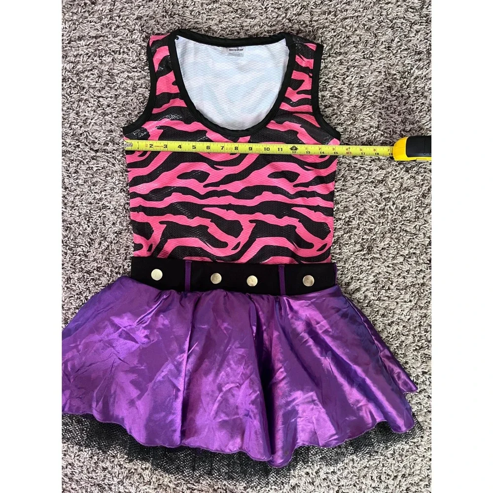 Monster High Clawdeen Wolf Costume Pink Zebra Purple Metallic Small 01573336 - Picture 4 of 7